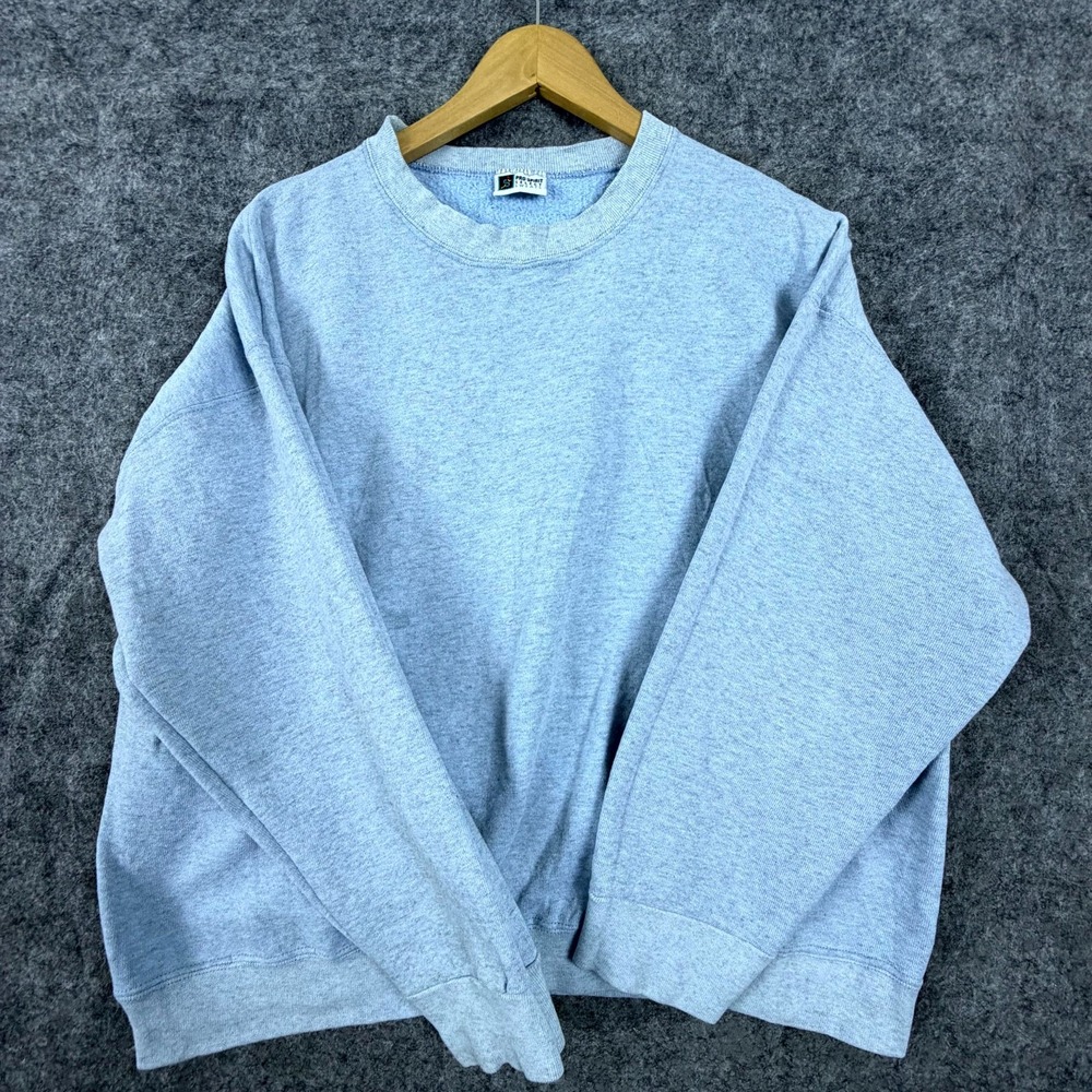 Pro Spirit Sweatshirt Mens XL Blue Vintage Blank Fleece Crew Neck Pullover